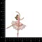 Ballerina, Ballet Dancer in Pink Dress, Sequins, POC, Embroidered, Iron on Patch